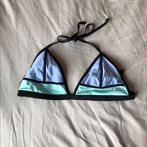 Color block bikini top
