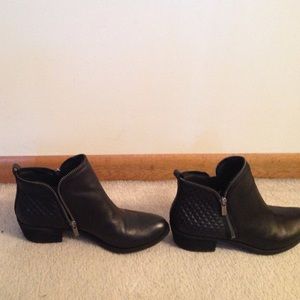 Lucky brand black leather booties