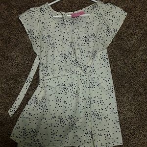 Cream and black floral maternity blouse