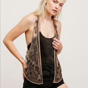 Free People "beaded summer" vest