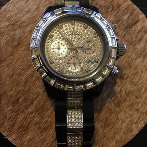 Black ceramic rhinestone Toy Watch!!