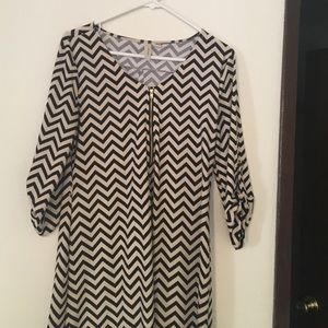 Chevron print dress