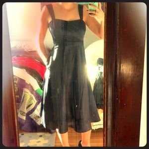 Formal blue tea length dress