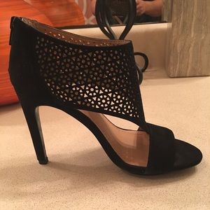Black suede BCBG WORN maybe once size 6 1/2.