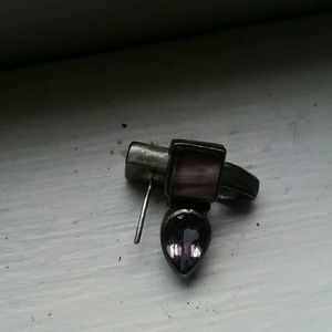 Amethyst post earrings