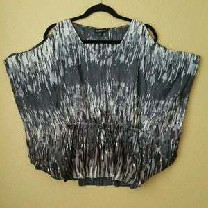 Cold Shoulder Batwing Top