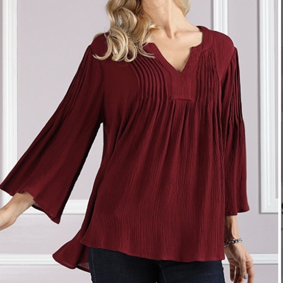 Burgundy tunic - Picture 2 of 4