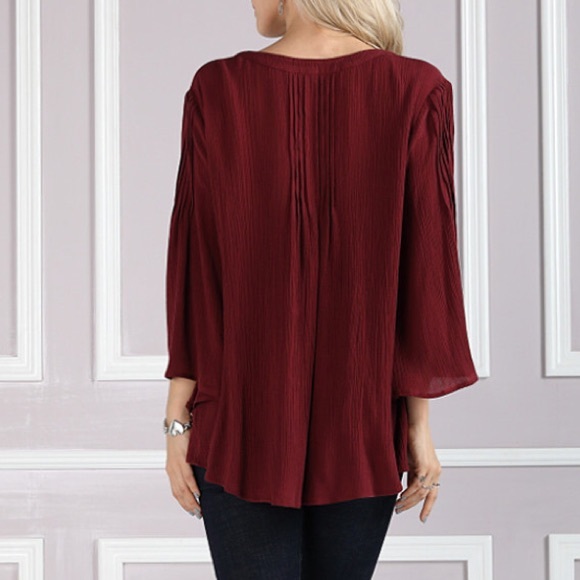 Burgundy tunic - Picture 3 of 4