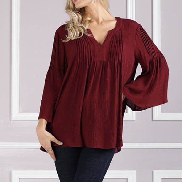 boutique Tops - Burgundy tunic