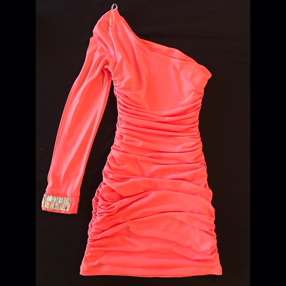 honey and rosie Dresses & Skirts - Brink pink/coral homecoming dress!