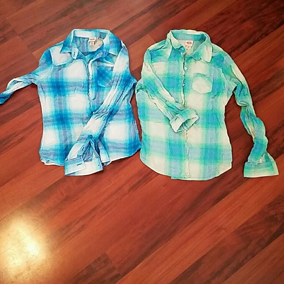Button up plaid shirts