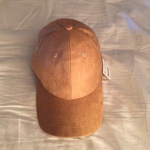Faux suede baseball cap