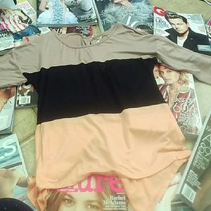 Cute pink,black, and light brown top