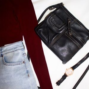 Tignanello Leather Black Purse