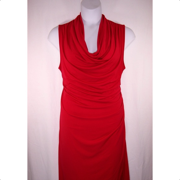 NEW Lane Bryant 26/28 Red Faux Wrap Dress - Picture 4 of 8