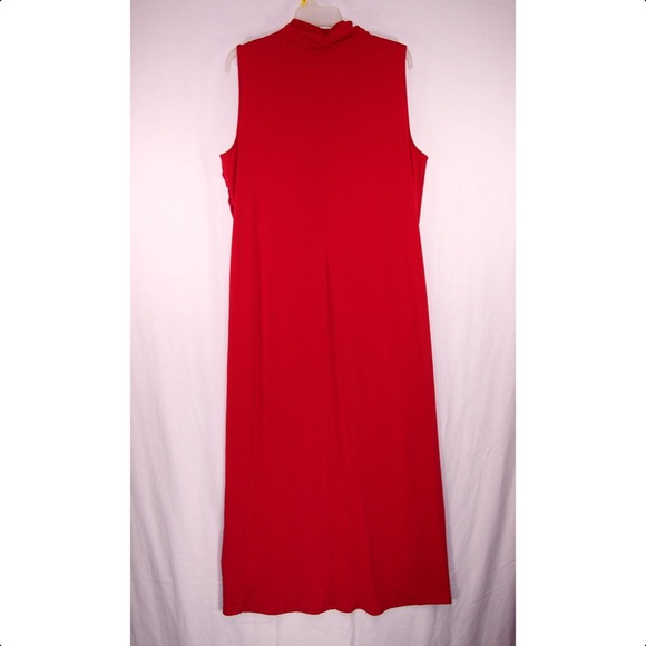 NEW Lane Bryant 26/28 Red Faux Wrap Dress - Picture 7 of 8