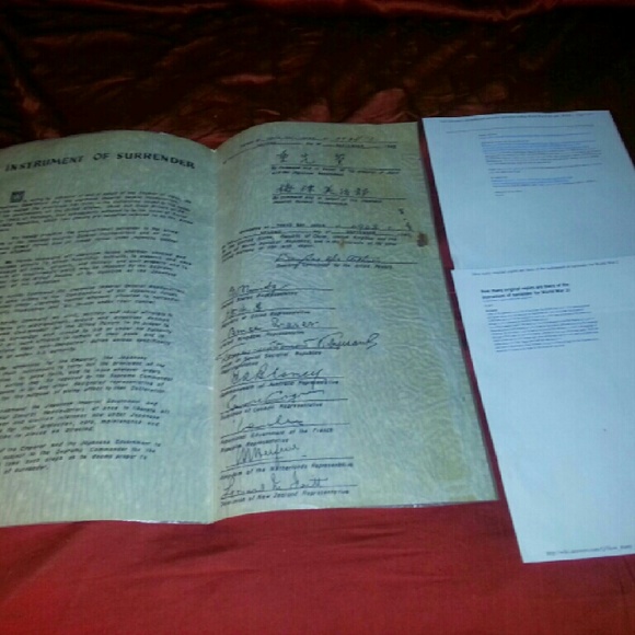 Japanese Army Articles of Surrender