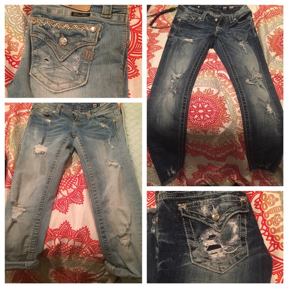Miss me jeans, skinny & crop. Selling together