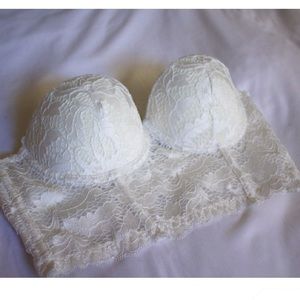 Strapless White Bustier / Bra