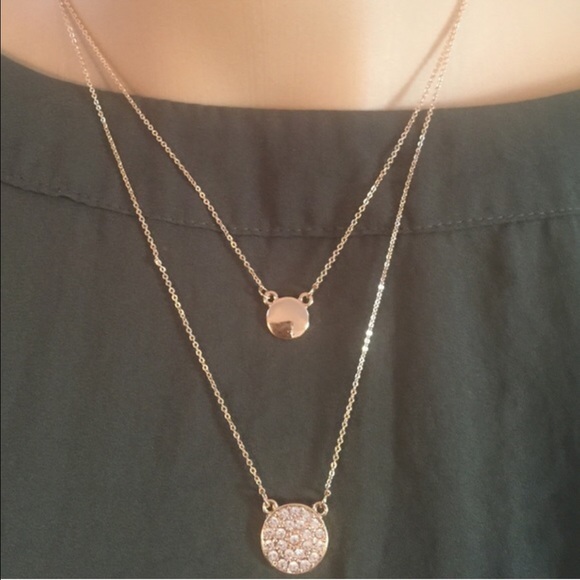 Double Circle Necklace - Picture 2 of 4