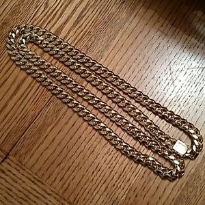 A 36 inch gold plated over 925 sterling silver