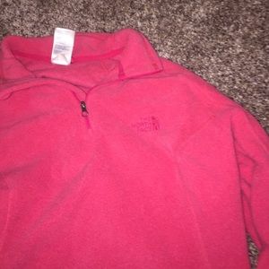 North face women's pink pullover
