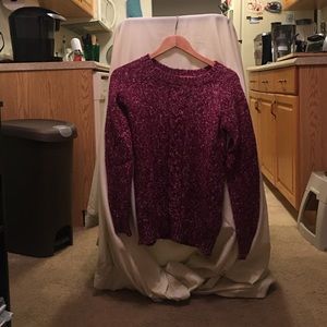 Women's mixed-cable crewneck sweater