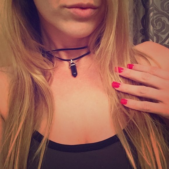 🌞 onyx crystal boho choker- free with purchase