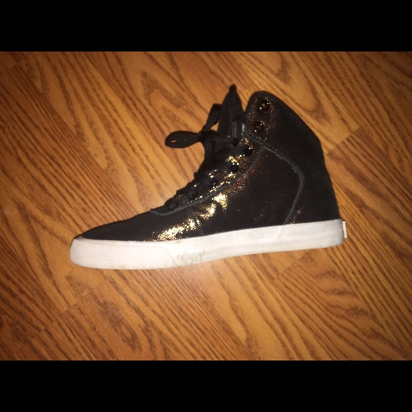 Black & Gold Supra Women's shoes