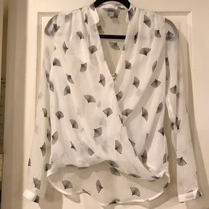 •printed blouse •black & white •H&M •high/low