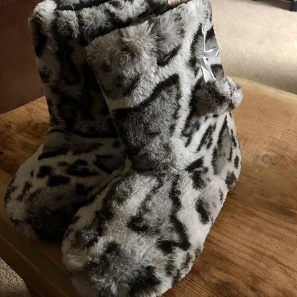 Animal print slippers