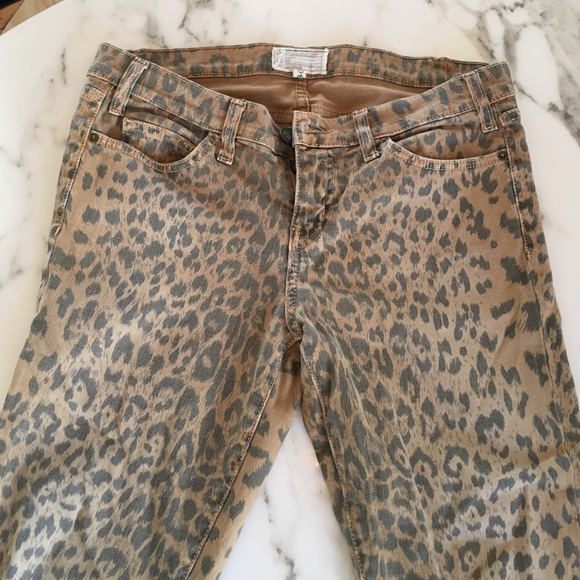 current elliott leopard jeans