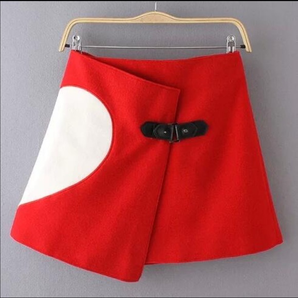 Adult small wool felt mini skirt