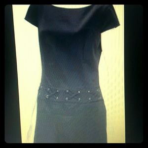 Laundry Black A-line Lace Waist Dress