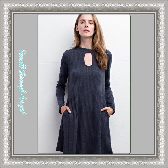 Charcoal Keyhole Dress