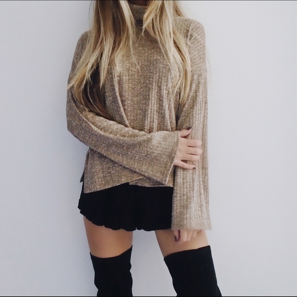 SOLD OUT ✖️ Sasha Bell Sleeve Turtleneck Sweater - Picture 2 of 3