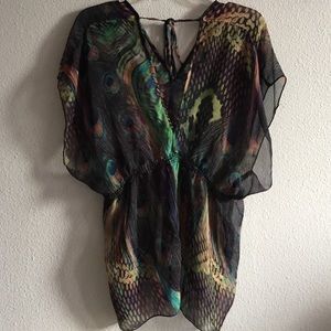 Peacock design blouse!