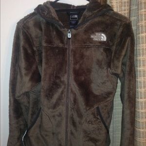 Brown north face jacket size small womens