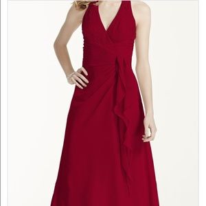 David's bridal lapis brides maid dress