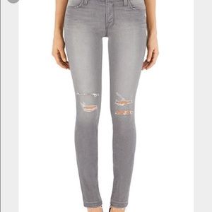 J brand mid rise super skinny in grey