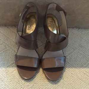 Michael Kors Nude Beige Patent Leather Sandal