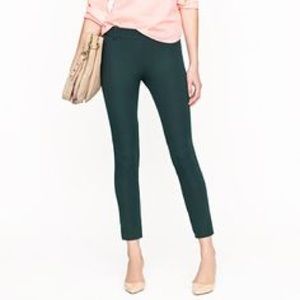 J. Crew Minnie Bi-Stretch Wool Pant, Green.