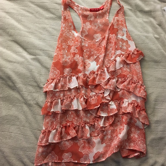 Peach Razor Back Top