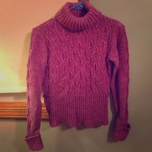 Fuschia/purple turtleneck sweater