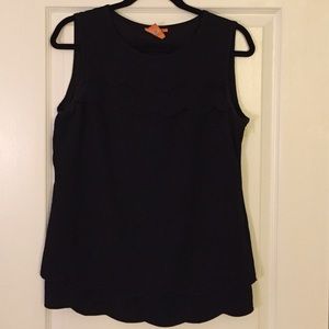 Tory Burch Black Scallop Detail Blouse 6