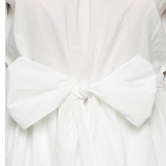 Long Sleeve Off The Shoulder Dress- WHITE - Picture 3 of 3