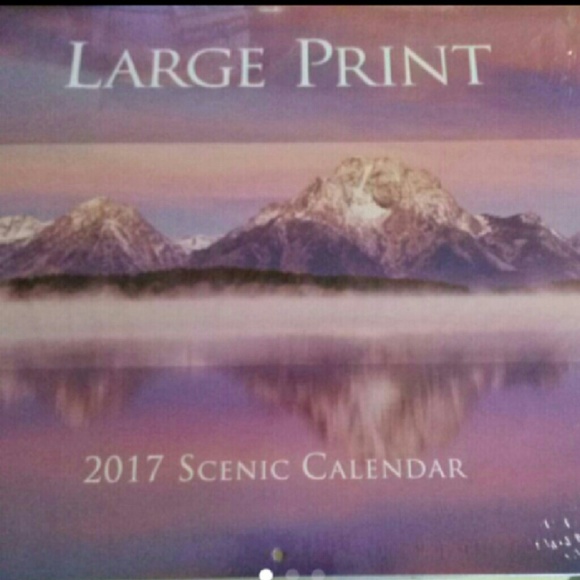 2017  scenic calendar LARGE PRINT  used for pictures ONLY
