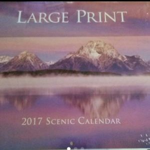 2017  scenic calendar LARGE PRINT  used for pictures ONLY