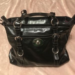 Coach paten leather purse