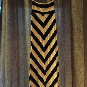 long striped skirt!!